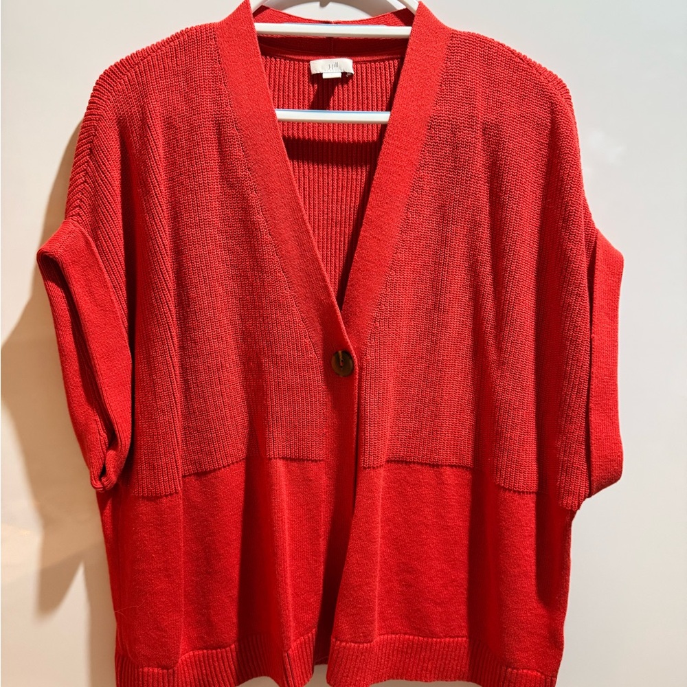 J.Jill Red Women's summer cardigan 100% cotton